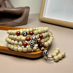 Fortune Jewel 108 Mala Beads Bodhi Seed Dzi Bead Keep Away Evil Spirits Bracelet