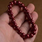 Fortune Jewel Natural Cinnabar Heart Sutra Blessing Bracelet