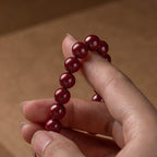 Fortune Jewel Natural Cinnabar Heart Sutra Blessing Bracelet