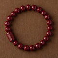 Fortune Jewel Natural Cinnabar Heart Sutra Blessing Bracelet