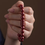 Fortune Jewel Natural Cinnabar Heart Sutra Blessing Bracelet