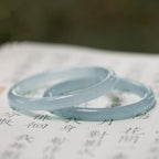 Fortune Jewel Natural Aquamarine Serenity Bangle Bracelet