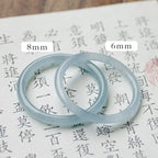 Fortune Jewel Natural Aquamarine Serenity Bangle Bracelet