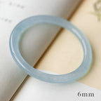 Fortune Jewel Natural Aquamarine Serenity Bangle Bracelet