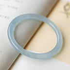 Fortune Jewel Natural Aquamarine Serenity Bangle Bracelet