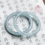 Fortune Jewel Natural Aquamarine Serenity Bangle Bracelet