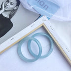 Fortune Jewel Natural Aquamarine Blessing Bangle Bracelet