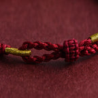 Fortune Jewel 999 Gold Triple Ring Design Handmade Connection Braided Rope Bracelet