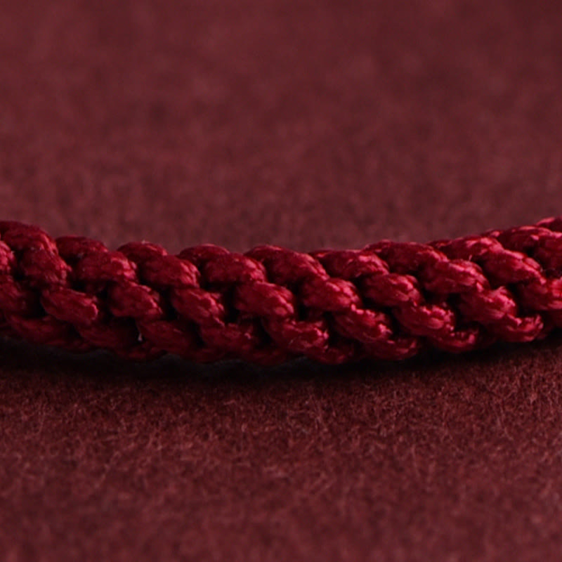 Fortune Jewel 999 Gold Triple Ring Design Handmade Connection Braided Rope Bracelet