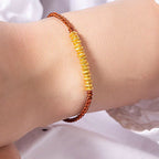 Fortune Jewel 999 Gold Small Gold Pieces Design Handmade Protection Braided Rope Bracelet