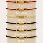 Fortune Jewel 999 Gold Good Luck Amulet Carved Design Handmade Strength Braided Rope Bracelet