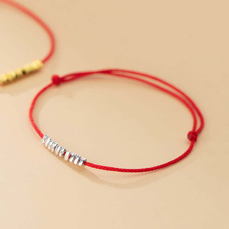Fortune Jewel Handmade 925 Sterling Silver Small Pieces Protection Braided Ultra-Thin Rope Bracelet