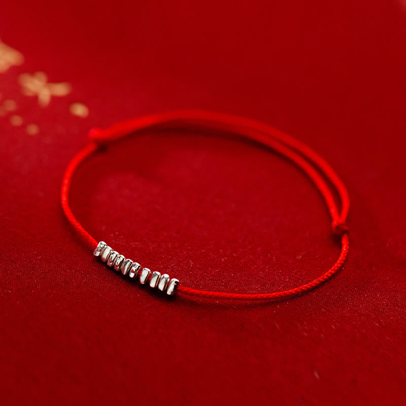 Fortune Jewel Handmade 925 Sterling Silver Small Pieces Protection Braided Ultra-Thin Rope Bracelet