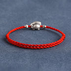 Fortune Jewel Handmade 999 Sterling Silver Rabbit Luck Rope Bracelet Anklet