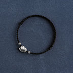 Fortune Jewel Handmade 999 Sterling Silver Rabbit Luck Rope Bracelet Anklet
