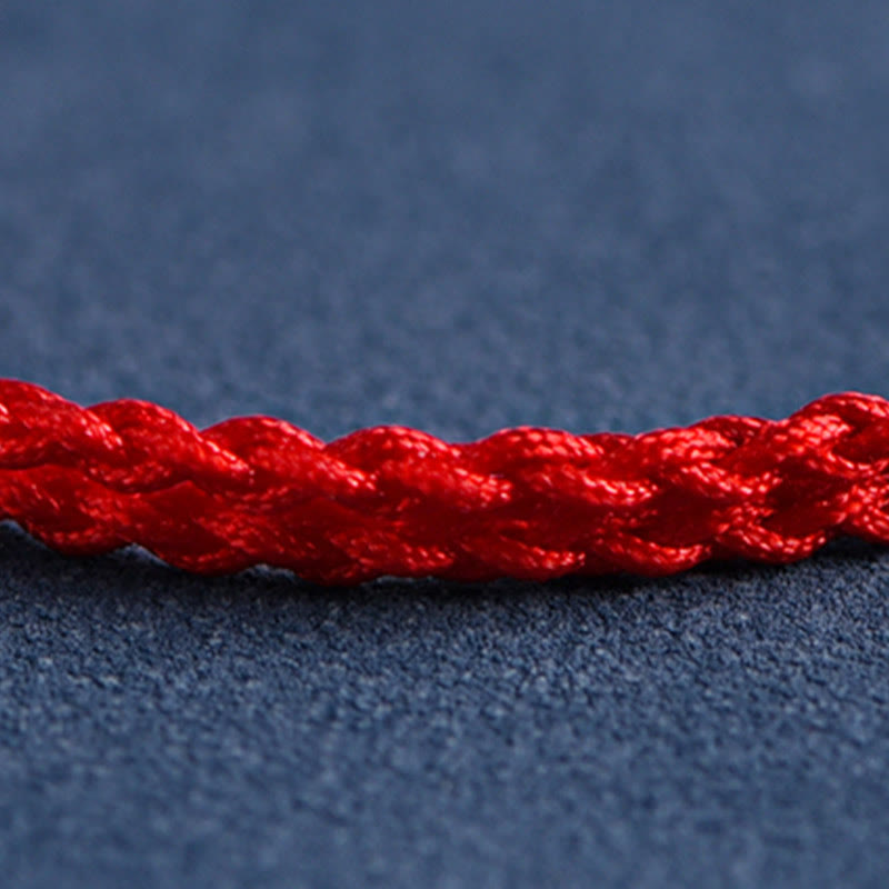 Fortune Jewel Handmade 999 Sterling Silver Fu Character Wish Ruyi Handle Fortune Rope Bracelet Anklet