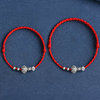 Fortune Jewel Handmade 999 Sterling Silver Fu Character Wish Ruyi Handle Fortune Rope Bracelet Anklet