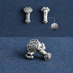 Fortune Jewel Handmade 999 Sterling Silver Fu Character Wish Ruyi Handle Fortune Rope Bracelet Anklet