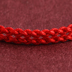 Fortune Jewel 999 Gold Small Peace Buckle Design Handmade Luck Braided Rope Bracelet Anklet