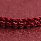 Fortune Jewel 999 Gold Small Bucket Shape Design Handmade Luck Braided Rope Bracelet Anklet