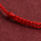 Fortune Jewel 999 Gold One Mini Bead Design Handmade Strength Braided Rope Bracelet Anklet
