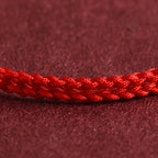 Fortune Jewel 999 Gold One Mini Bead Design Handmade Strength Braided Rope Bracelet Anklet