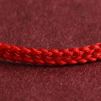 Fortune Jewel 999 Gold Mini Three Beads Design Handmade Luck Rope Bracelet Anklet
