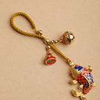 Fortune Jewel Colorful Koi Fish Hollow Bell Wealth Luck Key Chain