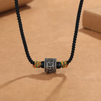 Fortune Jewel Tibet Om Mani Padme Hum Swastika PiXiu Copper Wisdom Rope Necklace Pendant