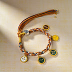 Fortune Jewel Handmade Tibetan Multicolored Rope Five God Of Wealth Luck Bracelet