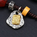 Fortune Jewel Tibetan Nine-eye Dzi Bead Protection Braided Rope Necklace Pendant