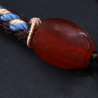 Fortune Jewel Tibetan Nine-eye Dzi Bead Protection Braided Rope Necklace Pendant