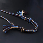 Fortune Jewel Tibetan Nine-eye Dzi Bead Protection Braided Rope Necklace Pendant