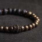 Fortune Jewel Lava Rock Beads Adsorb Negative Energy Copper Bracelet