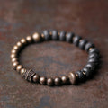 Fortune Jewel Lava Rock Beads Adsorb Negative Energy Copper Bracelet