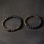 Fortune Jewel Lava Rock Beads Adsorb Negative Energy Copper Bracelet