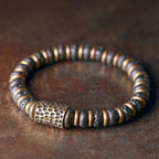 Fortune Jewel Vintage Lava Rock Beads Calm Copper Bracelet