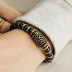 Fortune Jewel Vintage Lava Rock Beads Calm Copper Bracelet