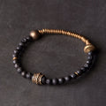 Fortune Jewel Support Healing Lava Rock Beads Copper Bracelet