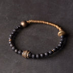 Fortune Jewel Support Healing Lava Rock Beads Copper Bracelet
