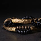 Fortune Jewel Vintage Ebony Wood Copper Luck Wealth Handmade Bracelet