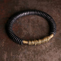 Fortune Jewel Calm Tibetan Ebony Wood Copper Bracelet
