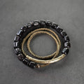 Fortune Jewel Vintage Peace Tibetan Ebony Wood Beads Copper Multilayered Healing Bracelet