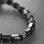 Fortune Jewel Vintage Peace Tibetan Ebony Wood Beads Copper Multilayered Healing Bracelet