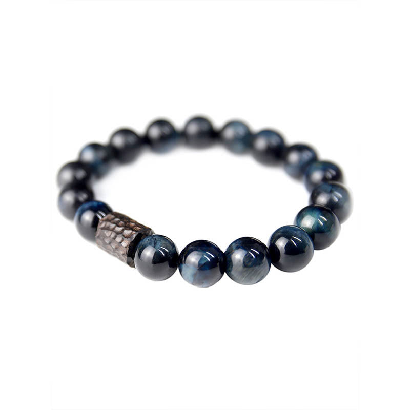 Fortune Jewel Tiger Eye Ebony Wood Beads Calm Bracelet
