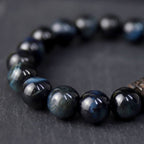 Fortune Jewel Tiger Eye Ebony Wood Beads Calm Bracelet