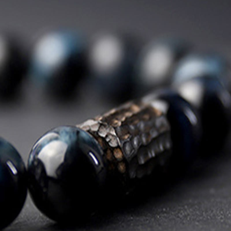 Fortune Jewel Tiger Eye Ebony Wood Beads Calm Bracelet