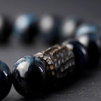 Fortune Jewel Tiger Eye Ebony Wood Beads Calm Bracelet