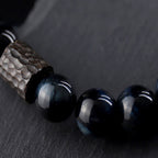 Fortune Jewel Tiger Eye Ebony Wood Beads Calm Bracelet