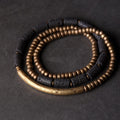 Fortune Jewel Vintage Lava Rock Copper Beads Multi-layered Wrap Bracelet